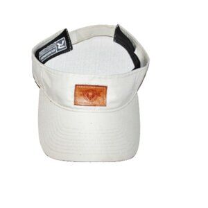 BULLS BAY Leather Logo Golf Visor, Richardson, Beige